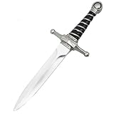 ARLEZA STORM Assassins Foam Dagger - Medieval Short Swords for Costumes - Cosplay Assassin's Prop Weapons Halloween Daggers Plastic Sword (1) Silver