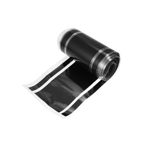 REPAIROCK 3.94"x70.87" Car Hood Stripe Pattern Sticker Auto Exterior Decal Decoration for Car Hood Roof Trunk Skirt Bumper Black Auto Replacement Parts
