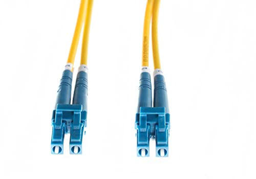 4Cabling Plusoptic 1m LC-LC OS2 / OS1 Singlemode Fibre Optic Duplex LSZH Patch Lead : 2mm Oversleeving, Yellow - Image 2
