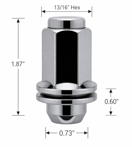 Image of 24 Mag Lug Nuts for 6 Lug Toyota Factory Alloy Wheels on Chevy Truck 14x1.5 Thread Size