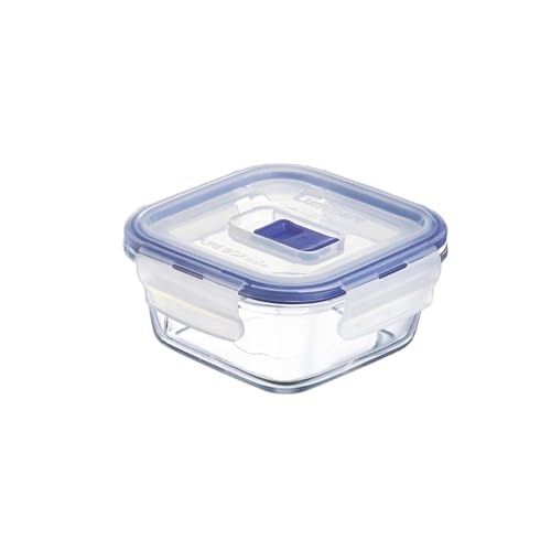 Luminarc Pure Box Active Recipiente Cuadrado Hermético Vidrio 12x12x6,2cm   38cl Sodo Apto Microondas Apto Frigorífico Reciclable