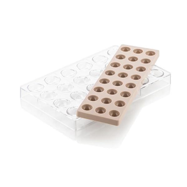 Silikomart Kit Semisfera-01 para pralines de chocolate molde de tritan + molde de silicona