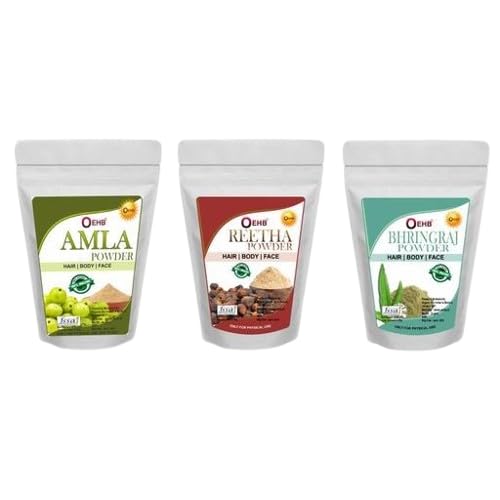Amla,Reetha and Powder Each 50g face packs Natural Hair Care Powder for Strong Healthy Hair Scalp Nourishment-image-44