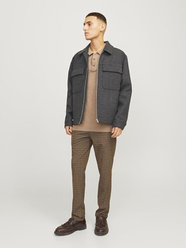 JACK&JONES Herren Jprblurussel Wool Blend Jacket Sn Jacke, Black/Detail:Houndstooth, M – Ansicht 4