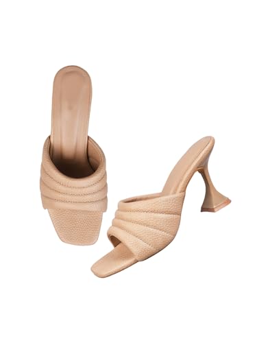 Image of SilverArrow Chunky Spool Heels Comfortable & Trendy Party Block Heel Sandals For Women