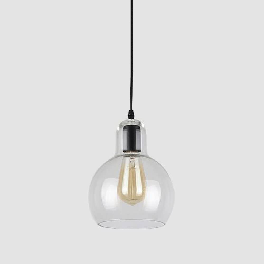 Luz de la granja colgante de vidrio industrial con tres focos de techo 6