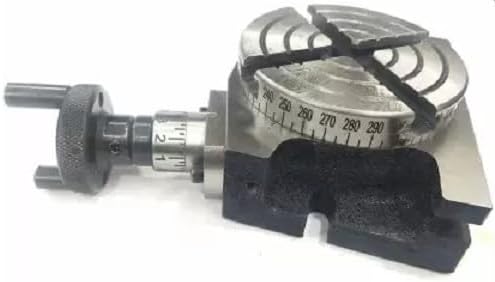 3"80Mm Rotary Table With 3 Jaw 50Mm Self Centering Chuck 14X1 & Backplate T-Nut-Amz405