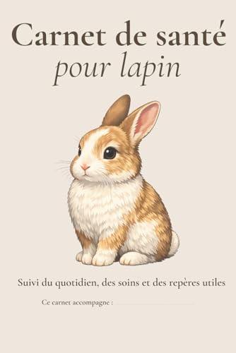 Carnet de santé pour lapin: Suivi du quotidien, des...