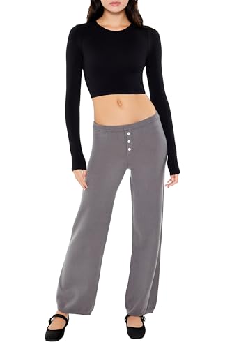 Pantalon droit en maille Forever 21 pour femme en coupe droite confortable