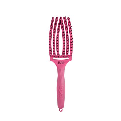 OLIVIA GARDEN Finger Brush Medium Hot Pink