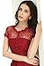 Miusol Women's Retro Floral Lace Cap Sleeve Vintage Swing Bridesmaid Dress Wine