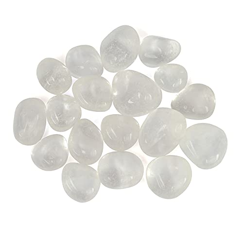 Image of Reiki Crystal Products Natural Clear Quartz Tumble Stone Raw Rough Stones for Reiki Healing and Crystal Healing Tumbled Stone (Color : Clear)