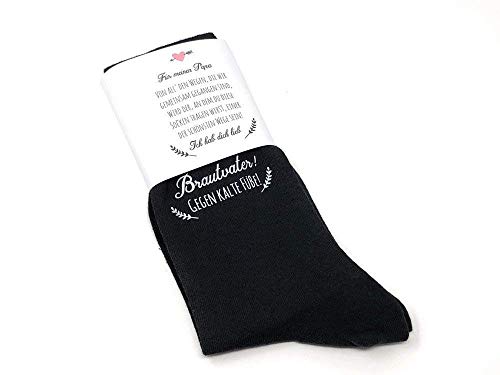 Hochzeit Geschenk Socken 'Gegen kalte Füße' für den Brautvater