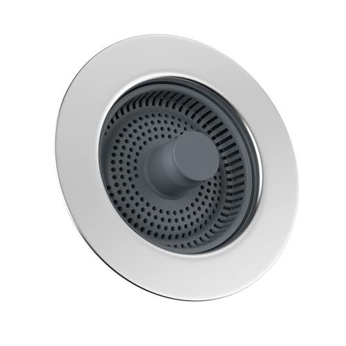 Hibbent 3 en 1 tapón de Fregadero, tapón de Fregadero, escurridor de Fregadero Universal, tapón de Fregadero -Profundidad del Fregadero22mm