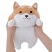 Levenkeness Shiba Inu Dog Plush Pillow, Cute Corgi Akita Stuffed Animals Doll Toy Gifts for Valentine's Gift, Christmas,Sofa Chair, Brown Round Eye, 15"
