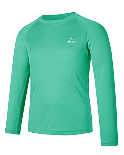 Willit Boy's UPF 50+ Sun Protection Shirt Long Sleeve Rash Guard Swim Shirts Youth SPF Fishing Quick Dry Shirt