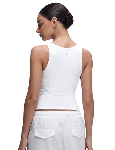 Image of CRZ YOGA Softembrace Scoop Neck Tank Top | Workout, Ultra Soft, Tight Fit, Waist Length, Double Lined, Sleeveless Shirts for Women