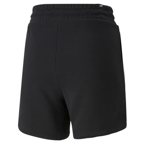 Image of Puma Women's ESS High Waist Shorts | Comfortable Cotton-Blend High Waist Knitted Shorts for Women | Ribbed Waistband | Ideal for Gym, Travel & Everyday Wear