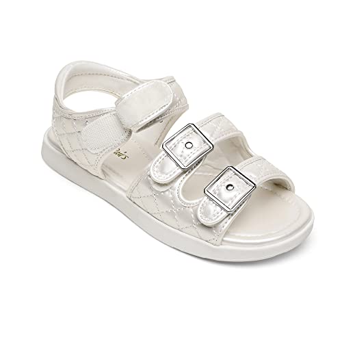 Image of DREAM PAIRS Girls Sandals Open Toe Summer Shoes with Adjustable Strap Buckle Toddler /Little Kid