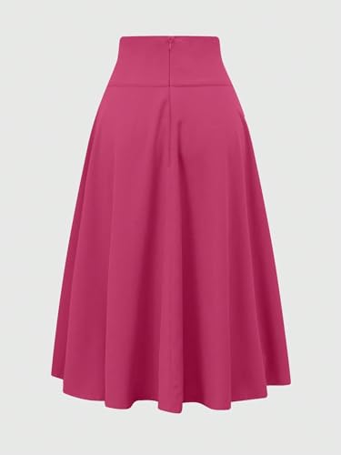 Women's Flowy Trendy Skirt Solid High Waist Skirt3