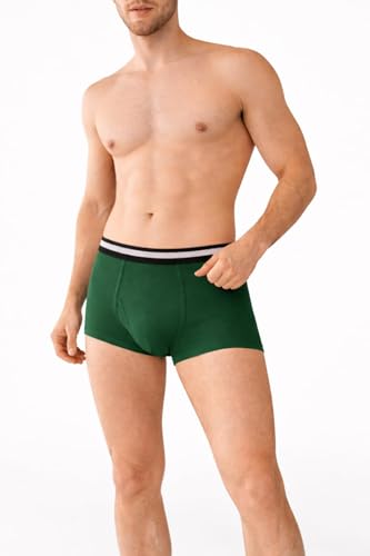 Image of Men's Bamboo Trunks Underwear | Ultra Soft & Breathable Innerwear for Men | Moisture Wicking, Anti-Odour, Stretch Fit | Hunter Green