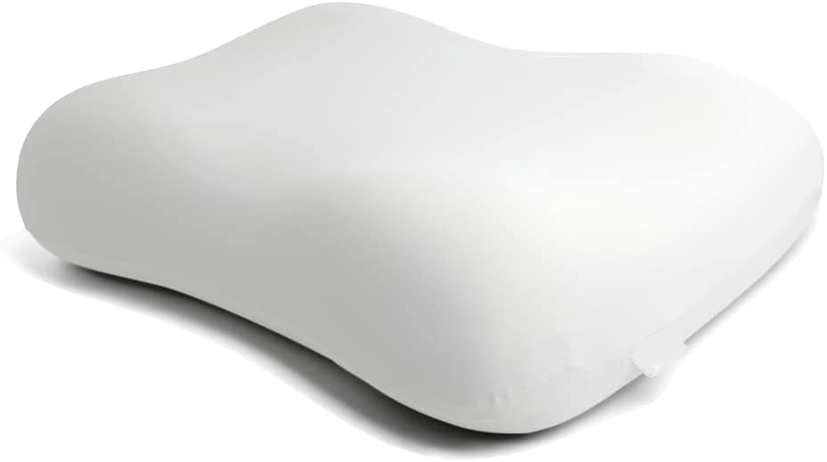 Aliya Deep Sleep Pillow Patented Ergonomic Design for Side & Back Sleepers, Orthopedic Cervical Shape Provides Head & Neck Support & Shoulder Pain Relief - White