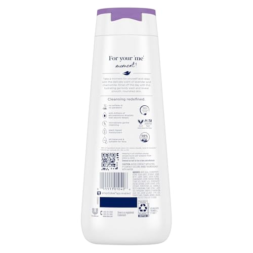 Image of Dove Body Wash Relaxing Lavender Oil & Chamomile for 24hr Lotion-Soft Skin Moisturizing Skin Cleanser with No Sulfates No Parabens 591ml