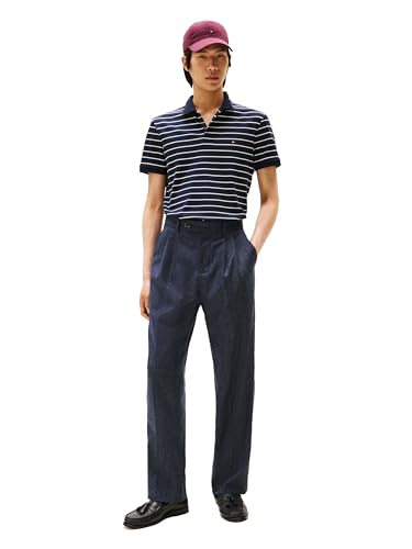 Image of Tommy Hilfiger Mens Short Sleeve Casual Polo Shirts in Regular Fit with Liquid Cotton