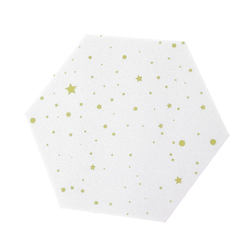 VOSAREA Hexagon Felt Wall Sticker Decorative Message Board for Felt Material Moon Design Versatile Display for Photos and Memos Creative Wall Decor