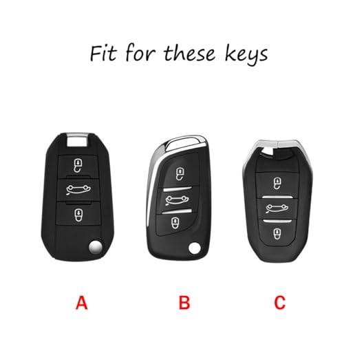 Protector de llave de coche TPU para Citroen C4 y Peugeot 307 contra caídas 2