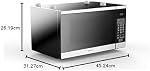 Four à micro-ondes Danby 0,7 pi³ sous le cabinet et de comptoir (DDMW007501G1), 700 W, 10 niveaux de puissance, 6 programmes de cuisson automatiques, cuisson express, verrouillage pour enfants, Acier inoxydable