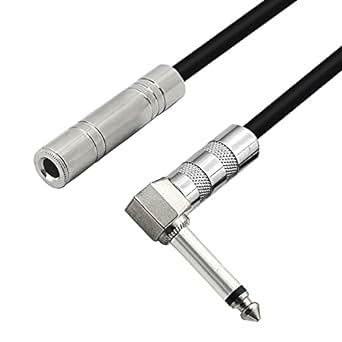KEBILSHOP 3M Right Angle Guitar Extension Cord - 6.35mm TS Male to Female Audio Cable 1/4" Mono Male to Female Audio Extension Cable with 90 Degree Angle (3 Meter/10 Feet)-picture-35