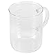 Becherglas, Koffein-Molekül-Becher, 16oz Borosilikatglas Chemiebecher mit Griff und Maß, Ideal für Kaffee Latte Tee