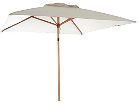 PEBSHOP Sonnenschirm aus Holz, rechteckig, 200 x 300 cm, Stange Ø 40 mm.