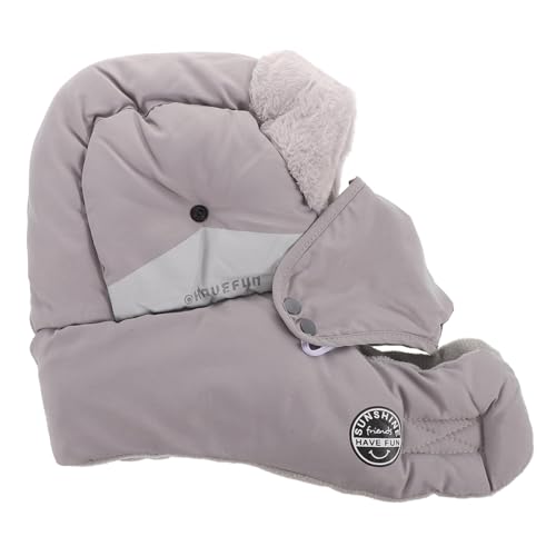 WOFASHPURET Warm Outdoor Hat Ear Flaps Men's Women's Faux Fur Hat for Cold Weather Light Grey