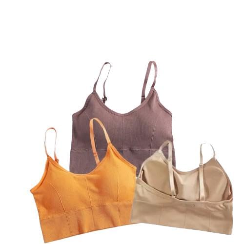 Image of Acnos 7 Colors Women's Wirefree Non Padded Super Combed Cotton Elastane Stretch Medium Coverage Everyday Bra with Concealed Shaper Panel and Adjustable