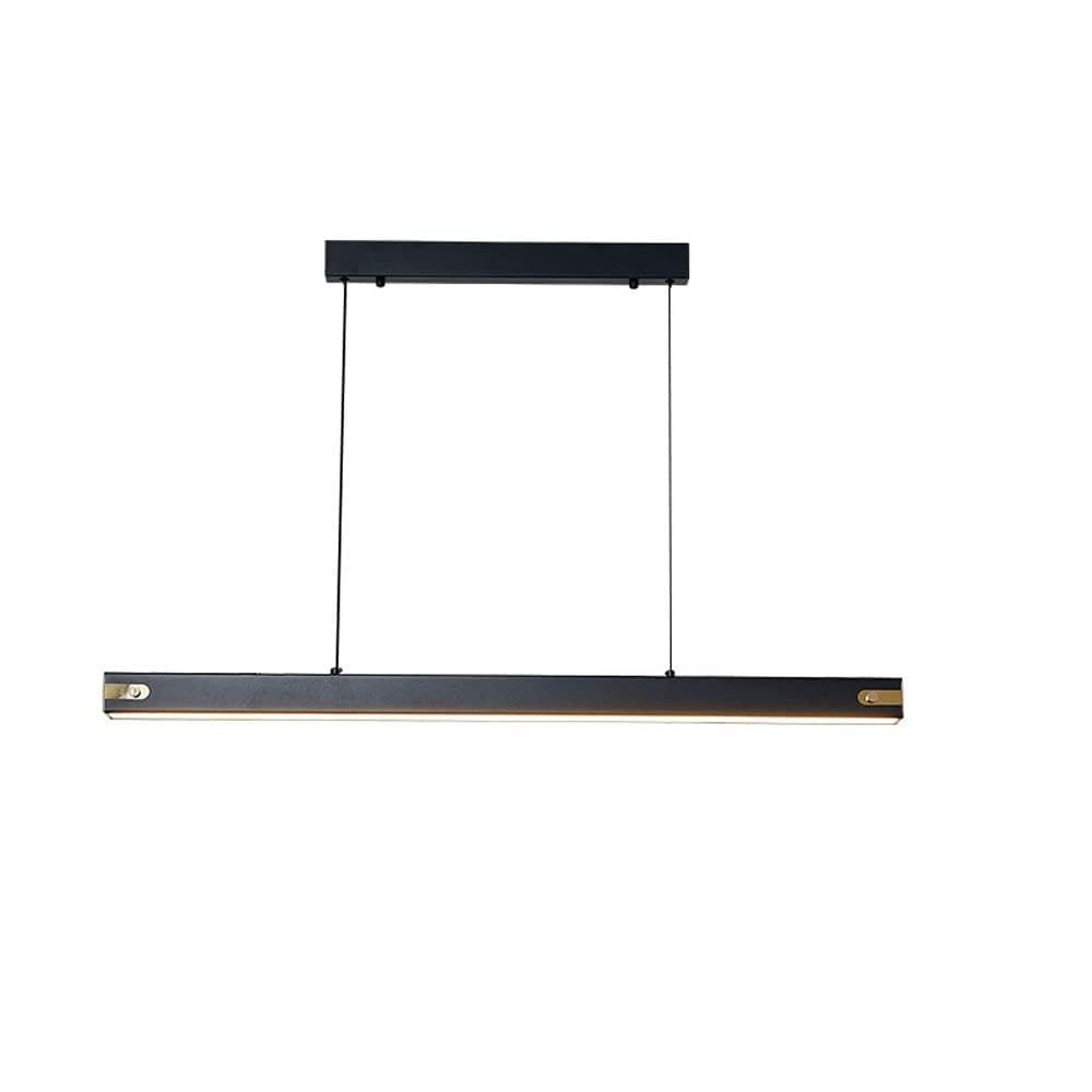 Lampadario lineare a LED in Metallo Nero, lampadario da soffitto per Isola Cucina, Illuminazione Bar, 3 modalità di Colore, lampade a Sospensione per Sala da Pranzo, Tavolo da Bili