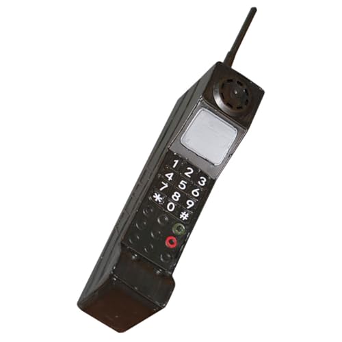Modèle téléphone portable rétro en fer noir Housoutil pour décoration de table vintage de bureau