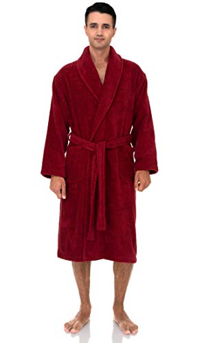 TowelSelections Men's Robe, Organic Cotton Terry Shawl Bathrobe3
