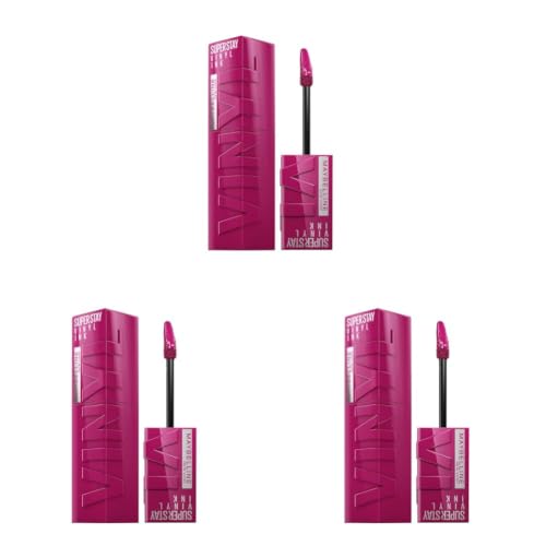 Image of Maybelline Super Stay Vinyl Ink Liquid Lip Color, Unafraid (Pack of 3)