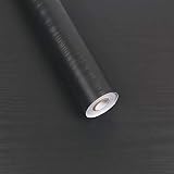 17.7"x78.7" Black Wood Grain Contact Paper Self-Adhesive Peel Stick Countertop Shelf Liner Removable