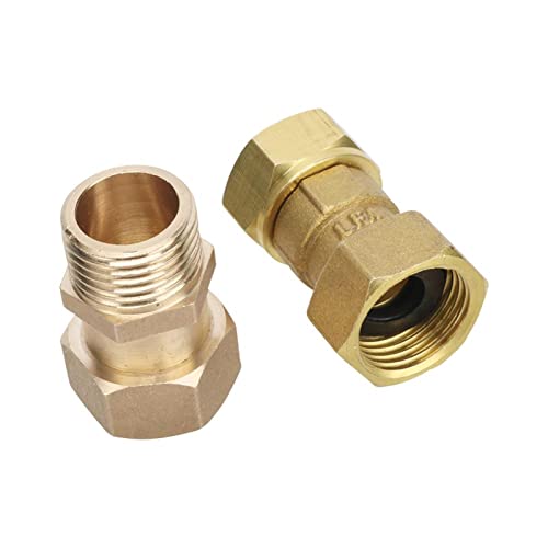 Manguito recto hexagonal G1/2 macho hembra para tubería de latón de 1/2 6