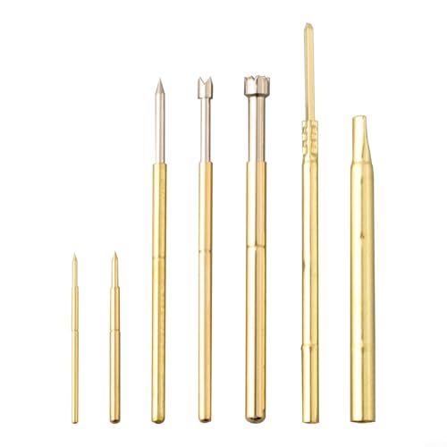 Image of Spring Test Probe Receptacle Tool For Various PCB Testing Needs, Metal Insulated Needle Round Head Pogo Pin Probe Test Tools PCB Testing(100-4W)