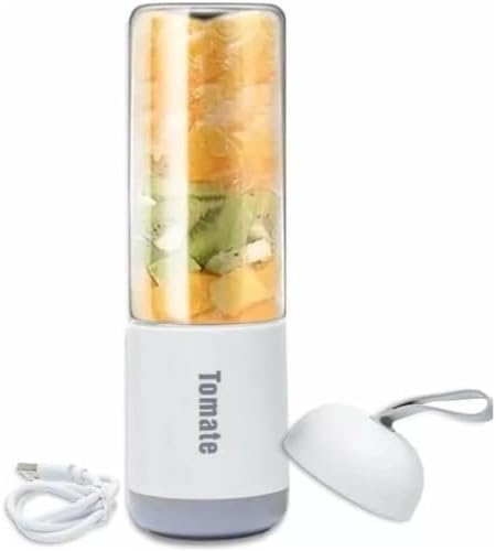 Mini Liquidificador Portátil Copo de Vidro 6 Lâminas Recarregável...