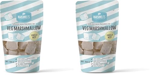 Image of Marshmelts Veg Marshmallow -Vanilla Mist -100 Grams (Pack of 2)