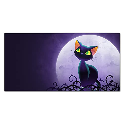 Photo sur verre Chat de Lune et tableau en verre pour décoration d'intérieur
