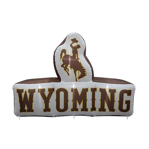 FANMATS NCAA Wyoming Cowboys Inflatable Mascot - Self Inflating Inflatable Display, Built-In Blower & Tethers, Official Team Logo – Show Your Spirit All Year Round