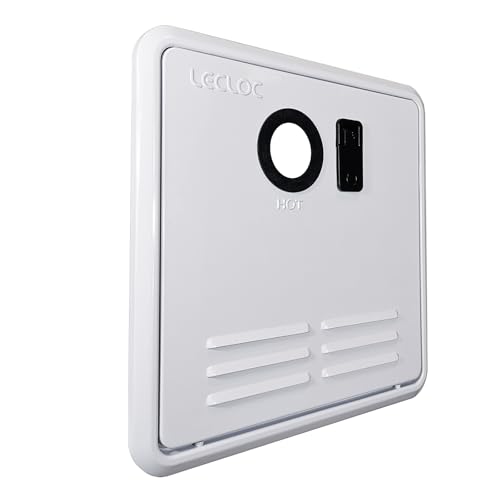 Image of For LECLOC and Furrion RV Tankless Water Heaters Only, 16.14 in. x 16.14 in. Door with Frame, White