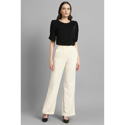 Image of Van Heusen Women's Regular Fit Half Sleeve Round Neck Formal Top