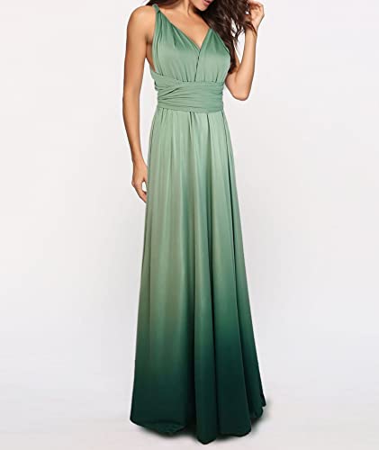 Image of Sexyshine Women's Backless Gown Dress Convertible Multi-Way Wrap Halter Cocktail Dress Bandage Bridesmaid Long Dresses